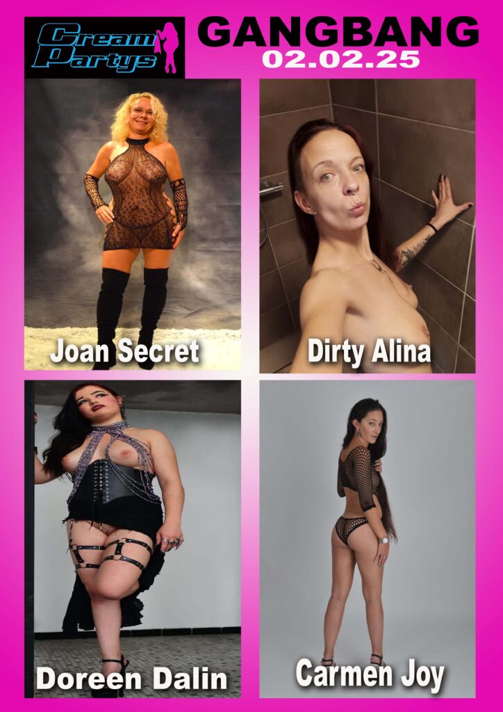 Heidesheim am Rhein, Rheinbach, Siegburg, Gelsenkirchen, Alina, Rebell, Carmen Joy, Isaura Corneo, Lynn Lynx, Gbweib, Sandra, Fahra S SweetMelli,Penny Payne, Gelsenkirchen, Dirtynelli, Julia, Alicia Dark, Marsianna Amoon, Jenny Hardt, Emma Fantasy, Alicia Dark, Manoeshka, Darsi Davi, Julia Maze, Nina, LauraXite, Naomi, Natascha Kiss, Luciana Speranza, Italien, Didi Devil, Ashley Cumstar, Kasey x, Chantal, Doreen Dali, Joan Secret, Alice Maze,