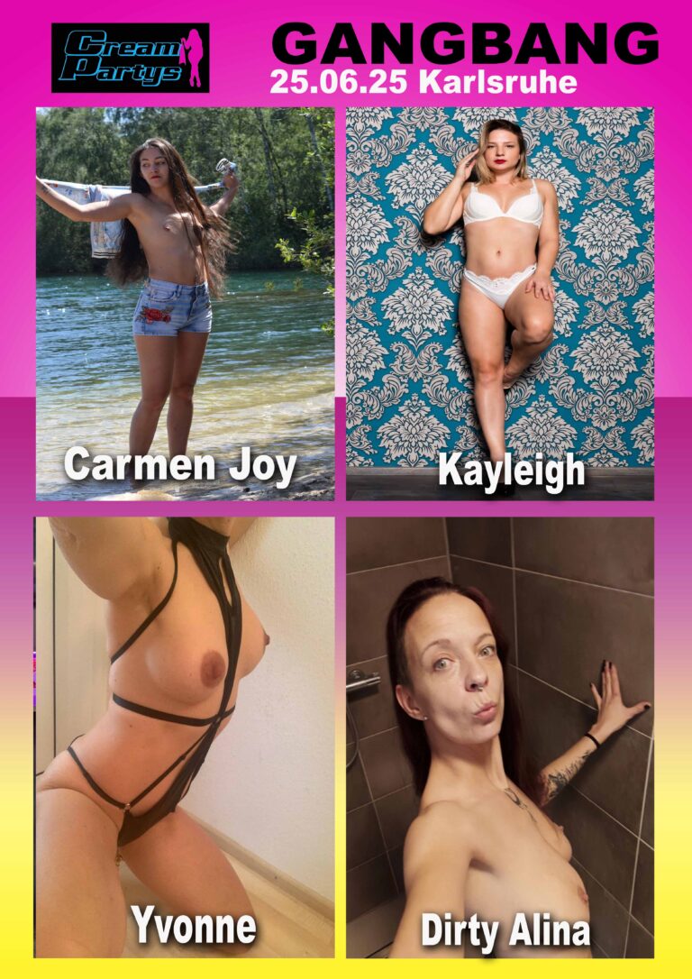 Heidesheim am Rhein, Dormagen, Bonn, Rheinbach, Siegburg, Gelsenkirchen, Alina, Rebell, Carmen Joy, Isaura Corneo, Lynn Lynx, Gbweib, Sandra, Fahra S SweetMelli,Penny Payne, Gelsenkirchen, Dirtynelli, Julia, Alicia Dark, Marsianna Amoon, Jenny Hardt, Emma Fantasy, Alicia Dark, Manoeshka, Darsi Davi, Julia Maze, Nina, LauraXite, Naomi, Natascha Kiss, Luciana Speranza, Italien, Didi Devil, Ashley Cumstar, Kasey x, Chantal, Doreen Dali, Joan Secret, Alice Maze, RubberDollfraya, Lexi Niederlande, Kayleigh, Alia Star, Santes, Wörrstadt. Goch,