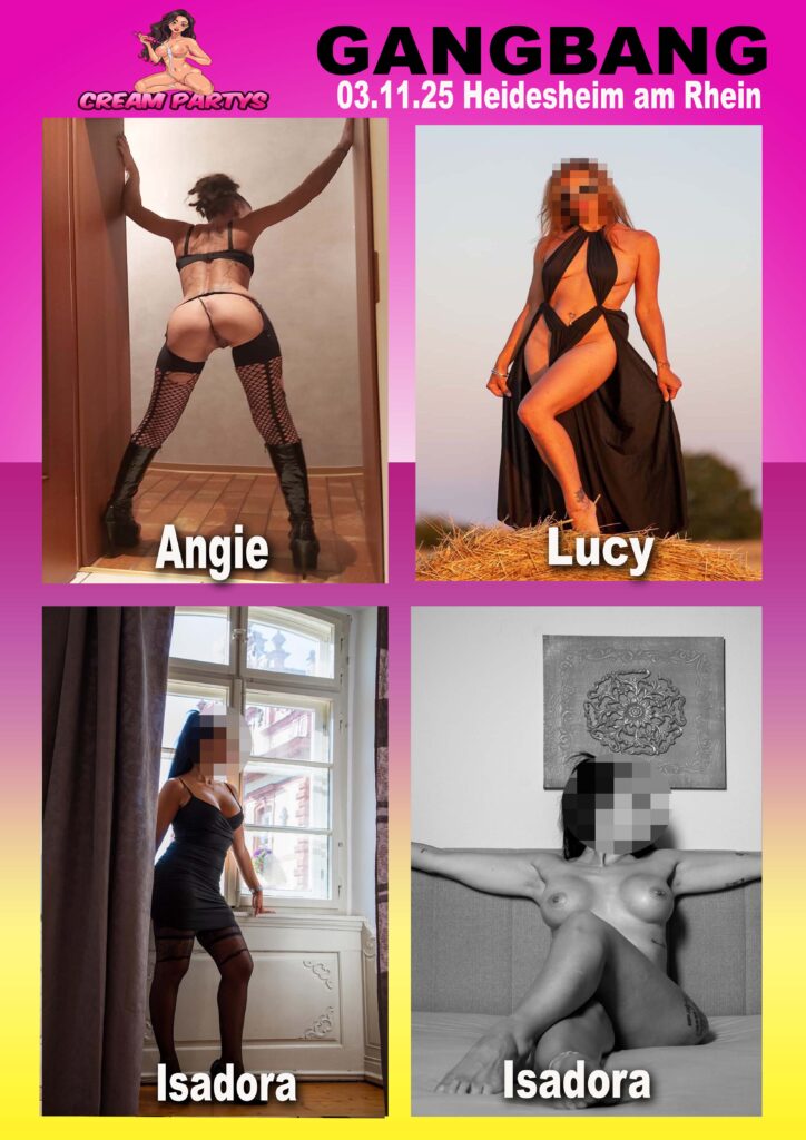 Heidesheim am Rhein, Dormagen, Bonn, Susteren, Rheinbach, Siegburg, Gelsenkirchen, Alina, Rebell, Carmen Joy, Isaura Corneo, Lynn Lynx, Gbweib, Sandra, Fahra S SweetMelli,Penny Payne, Gelsenkirchen, Dirtynelli, Julia, Alicia Dark, Marsianna Amoon, Jenny Hardt, Emma Fantasy, Alicia Dark, Manoeshka, Darsi Davi, Julia Maze, Nina, LauraXite, Naomi, Natascha Kiss, Luciana Speranza, Italien, Didi Devil, Ashley Cumstar, Kasey x, Chantal, Doreen Dali, Joan Secret, Alice Maze, RubberDollfraya, Lexi Niederlande, Kayleigh, Alia Star, Santes, Tia, Morgen XX,